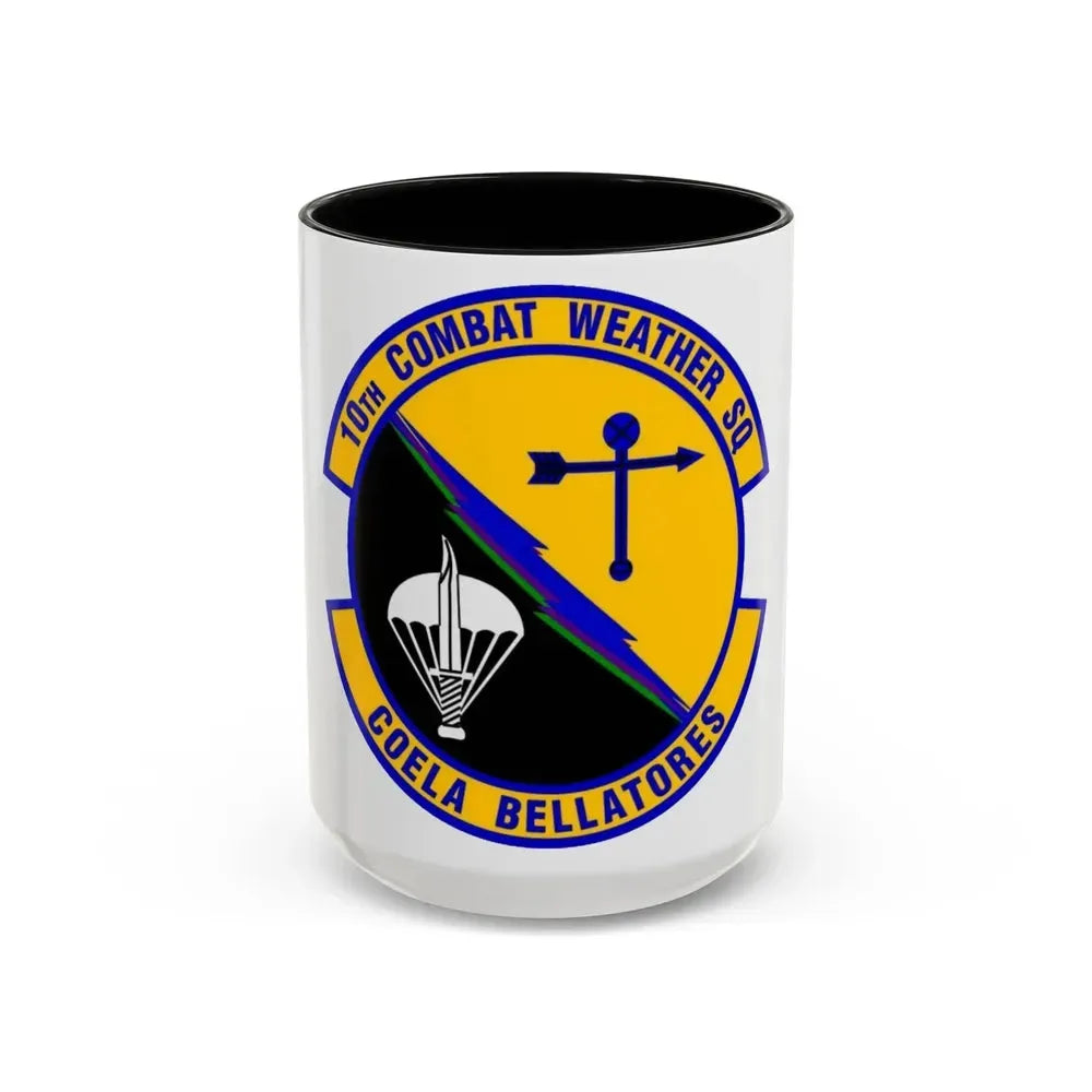 10 Combat Weather Squadron AFSOC (U.S. Air Force) Accent Coffee Mug 15oz Black - Go Mug Yourself