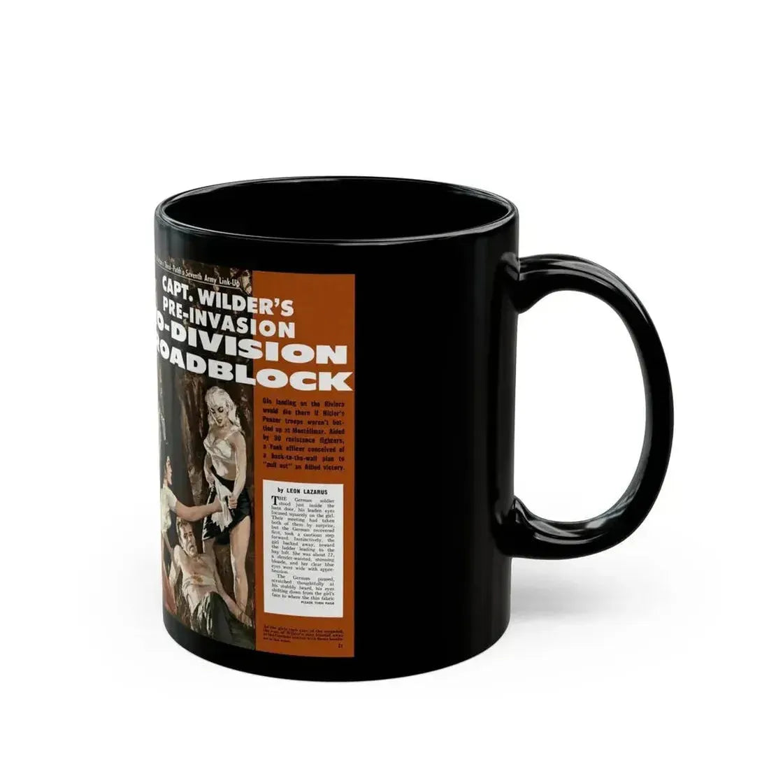 10-Division Roadblock, Stag magazine, July, 1964 - Black Coffee Mug - Go Mug Yourself