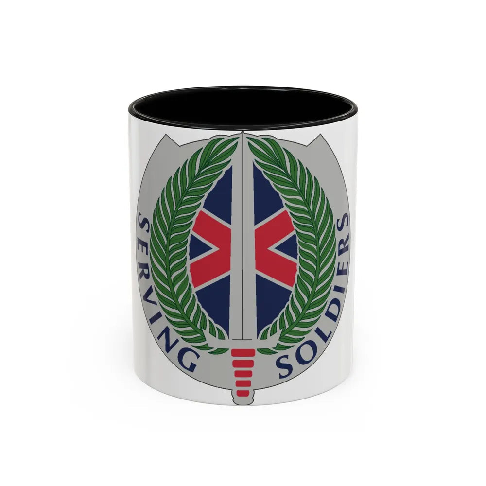 10 Personnel Command (U.S. Army) Accent Coffee Mug-11oz-Black-Go Mug Yourself