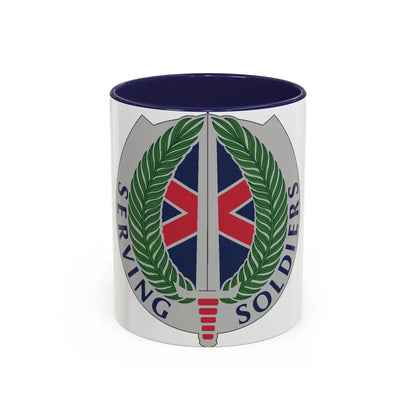 10 Personnel Command (U.S. Army) Accent Coffee Mug-11oz-Navy-Go Mug Yourself