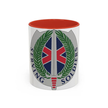 10 Personnel Command (U.S. Army) Accent Coffee Mug-11oz-Red-Go Mug Yourself