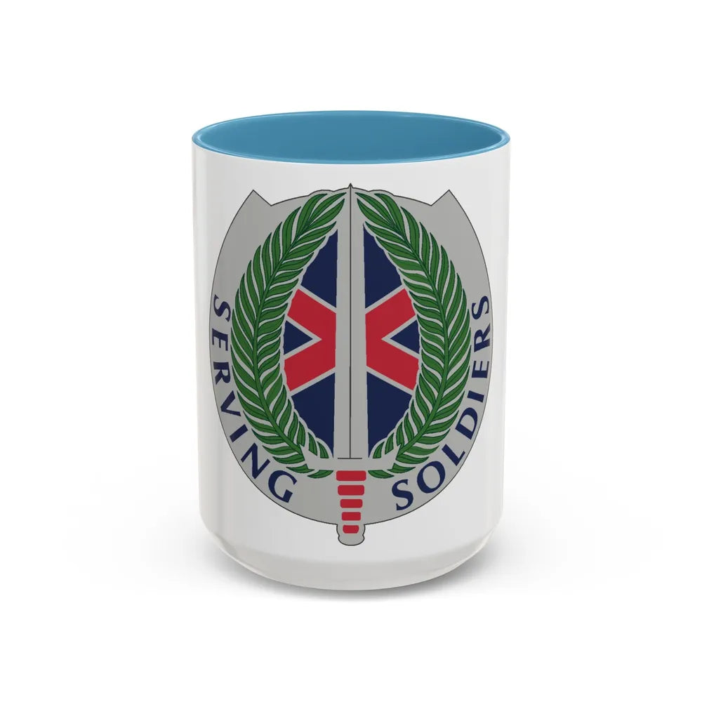 10 Personnel Command (U.S. Army) Accent Coffee Mug-15oz-Light Blue-Go Mug Yourself