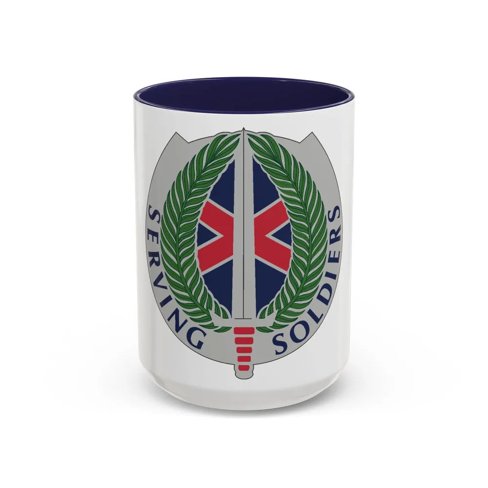 10 Personnel Command (U.S. Army) Accent Coffee Mug-15oz-Navy-Go Mug Yourself