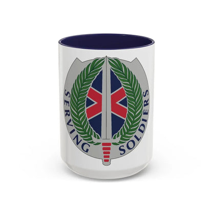 10 Personnel Command (U.S. Army) Accent Coffee Mug-15oz-Navy-Go Mug Yourself