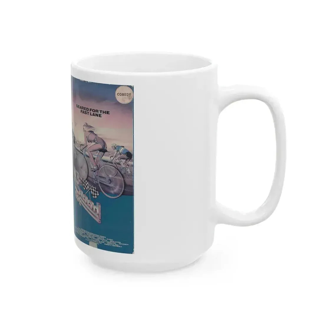 10 SPEED LIGHTNING VIDEO (VHS COVER) - White Coffee Mug - Go Mug Yourself