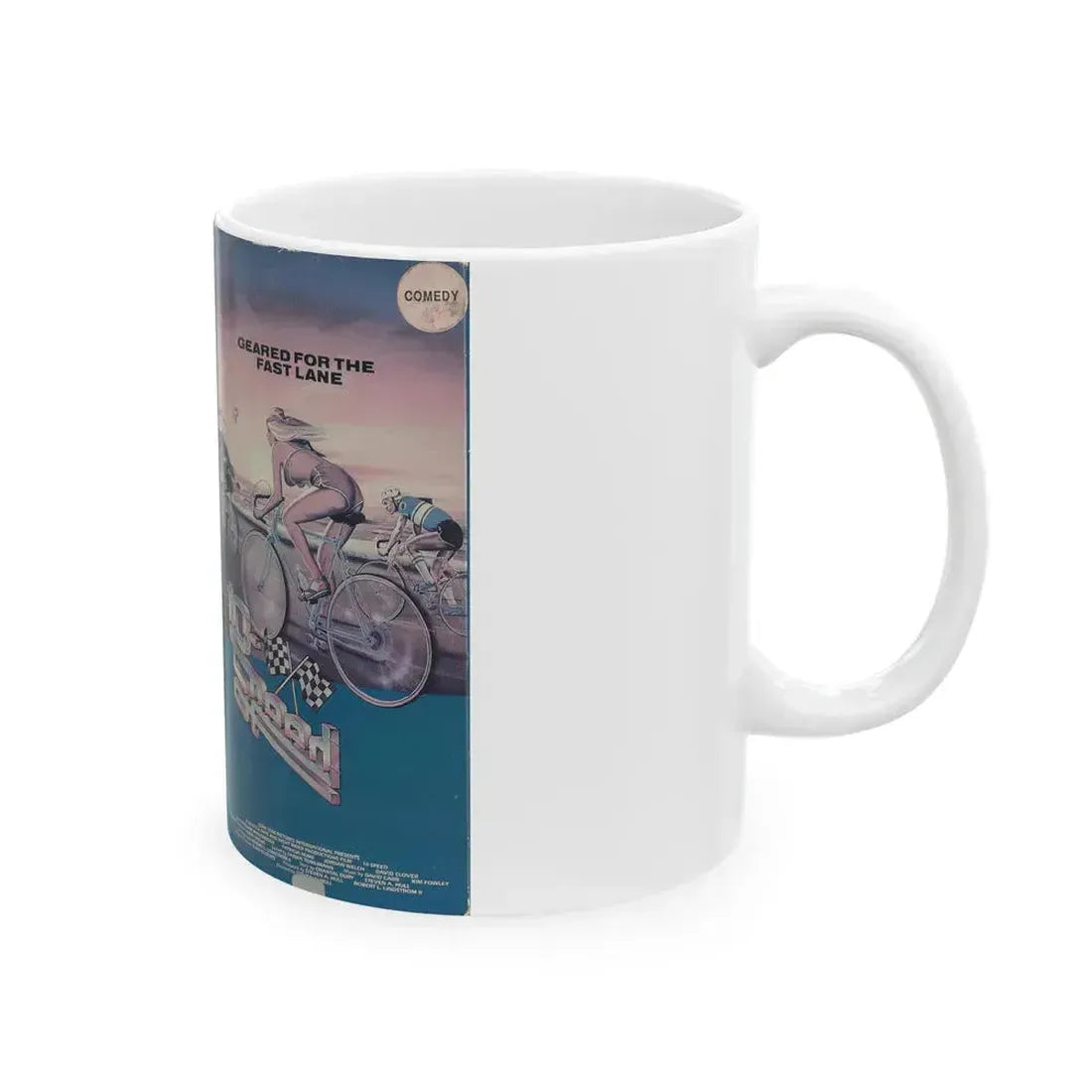 10 SPEED LIGHTNING VIDEO (VHS COVER) - White Coffee Mug - Go Mug Yourself