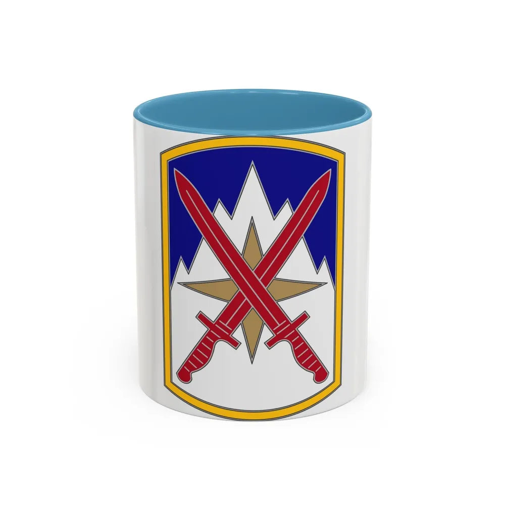 10 Sustainment Brigade (U.S. Army) Accent Coffee Mug-11oz-Light Blue-Go Mug Yourself