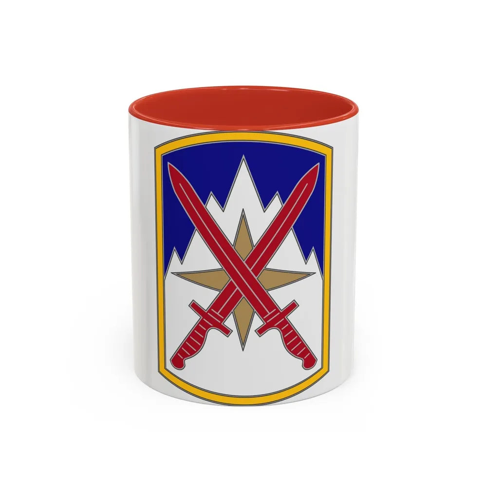 10 Sustainment Brigade (U.S. Army) Accent Coffee Mug-11oz-Red-Go Mug Yourself