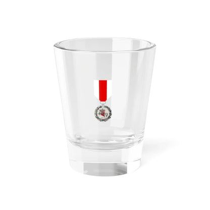 Мэдаль да 100-годзьдзя абвяшчэньня БНР (Belarus) (Coat of Arms) Shot Glass 1.5oz 1.5oz - Go Mug Yourself