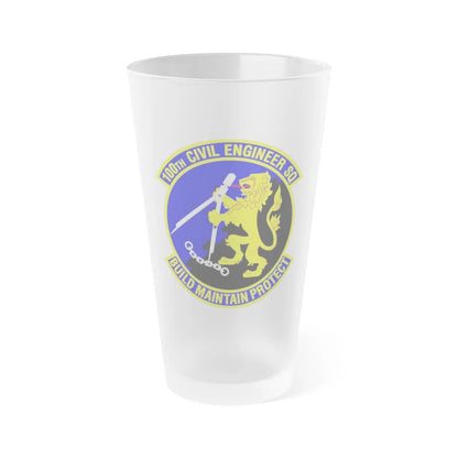 100 Civil Engineer Squadron USAFE (U.S. Air Force) Frosted Pint Glass 16oz-16oz-Frosted-Go Mug Yourself