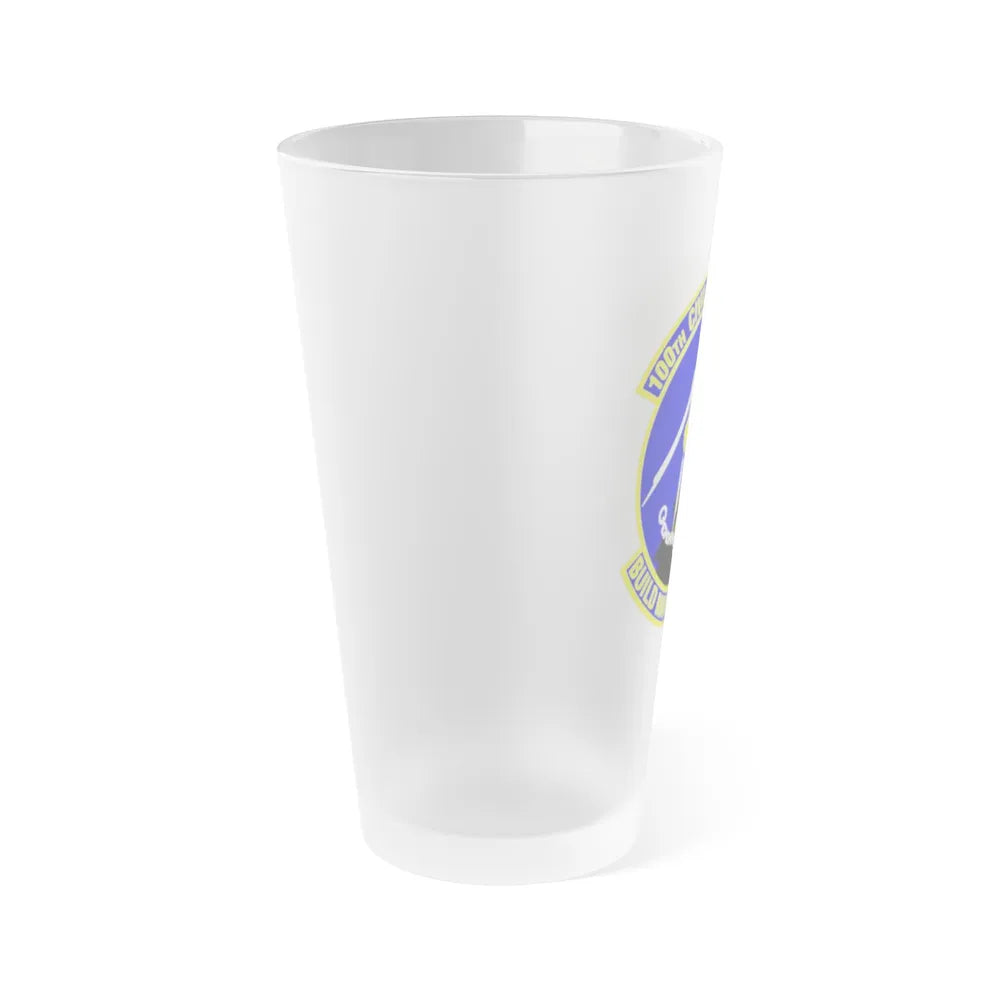 100 Civil Engineer Squadron USAFE (U.S. Air Force) Frosted Pint Glass 16oz-Go Mug Yourself