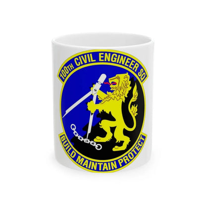 100 Civil Engineer Squadron USAFE (U.S. Air Force) White Coffee Mug-11oz-Go Mug Yourself