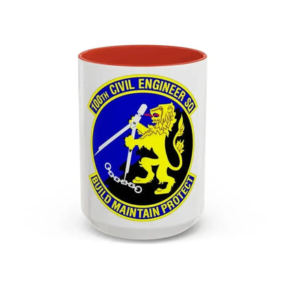 100 Civil Engineer Squadron USAFE (U.S. Air Force) Accent Coffee Mug 15oz Red - Go Mug Yourself