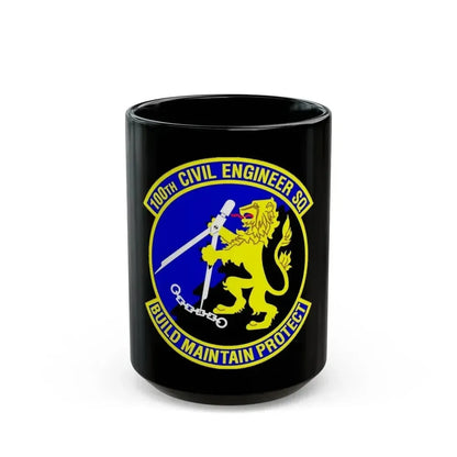 100 Civil Engineer Squadron USAFE (U.S. Air Force) Black Coffee Mug 15oz - Go Mug Yourself