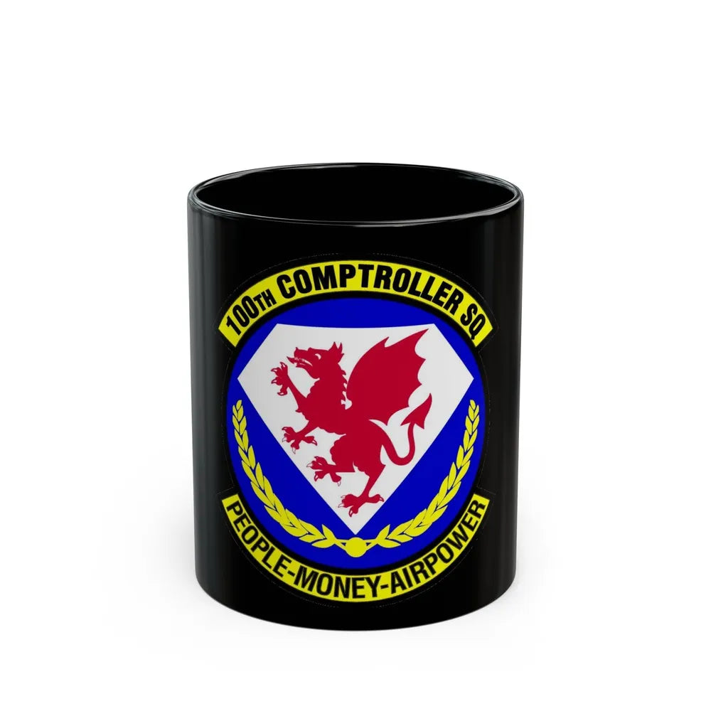 100 Comptroller Squadron USAFE (U.S. Air Force) Black Coffee Mug-11oz-Go Mug Yourself