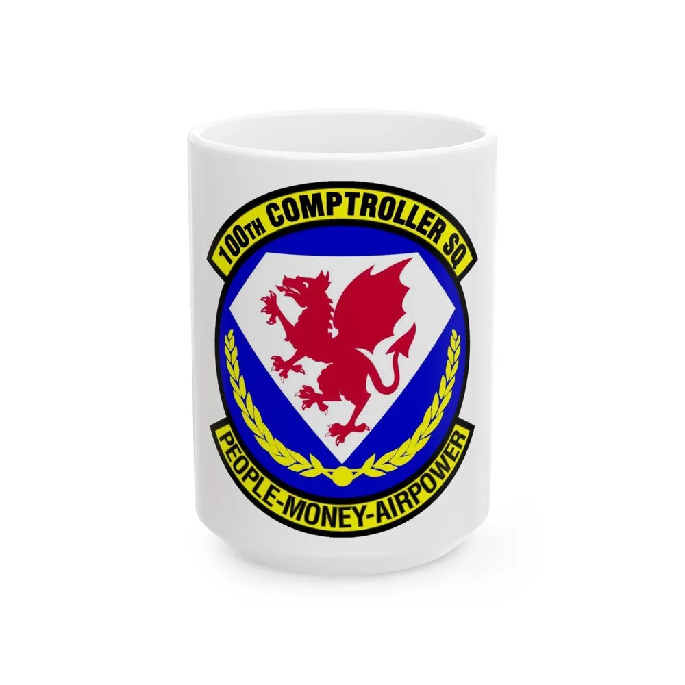 100 Comptroller Squadron USAFE (U.S. Air Force) White Coffee Mug-15oz-Go Mug Yourself