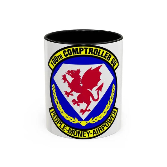 100 Comptroller Squadron USAFE (U.S. Air Force) Accent Coffee Mug 11oz Black - Go Mug Yourself