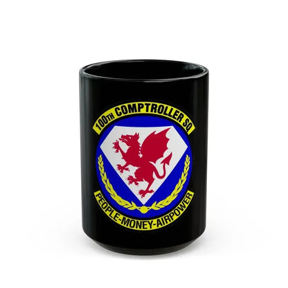 100 Comptroller Squadron USAFE (U.S. Air Force) Black Coffee Mug 15oz - Go Mug Yourself