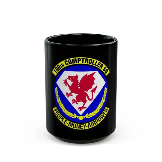 100 Comptroller Squadron USAFE (U.S. Air Force) Black Coffee Mug 15oz - Go Mug Yourself