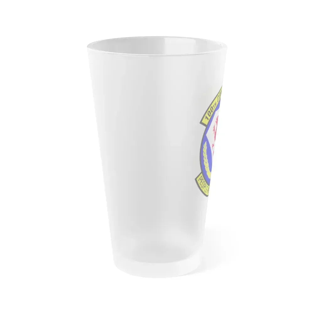 100 Comptroller Squadron USAFE (U.S. Air Force) Frosted Pint Glass 16oz - Go Mug Yourself