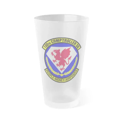 100 Comptroller Squadron USAFE (U.S. Air Force) Frosted Pint Glass 16oz - Go Mug Yourself