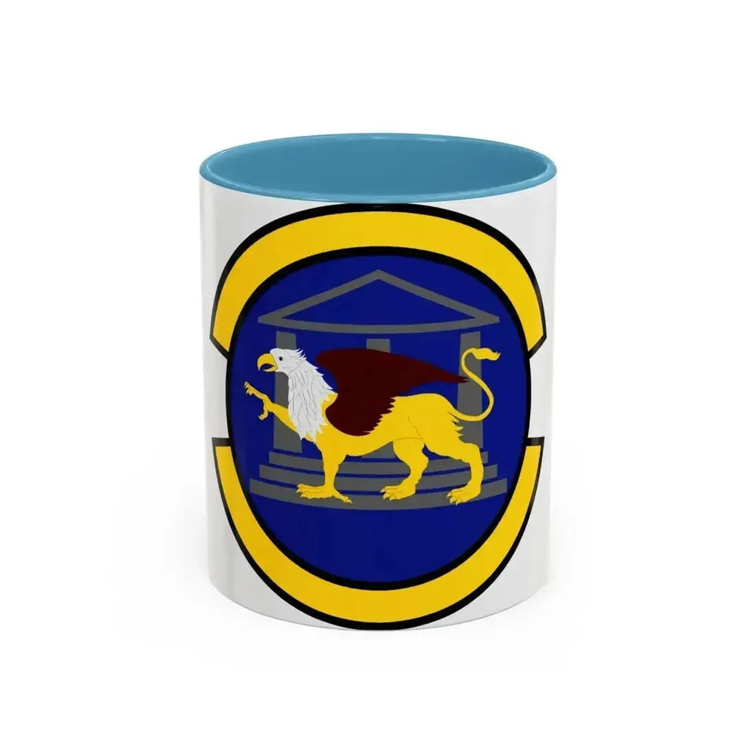 100 Maintenance Operations Squadron USAFE (U.S. Air Force) Accent Coffee Mug 11oz Light Blue - Go Mug Yourself
