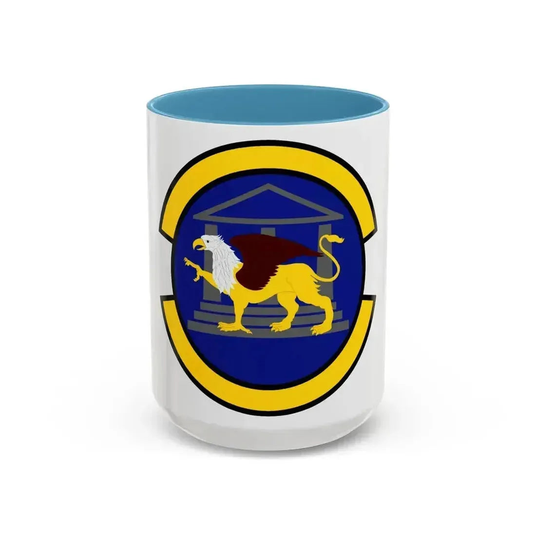 100 Maintenance Operations Squadron USAFE (U.S. Air Force) Accent Coffee Mug 15oz Light Blue - Go Mug Yourself