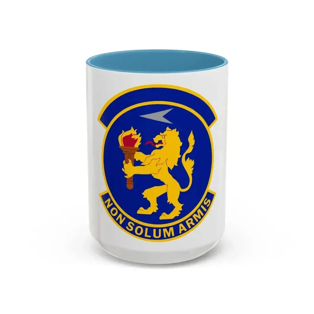 100 Operations Support Squadron USAFE (U.S. Air Force) Accent Coffee Mug 15oz Light Blue - Go Mug Yourself
