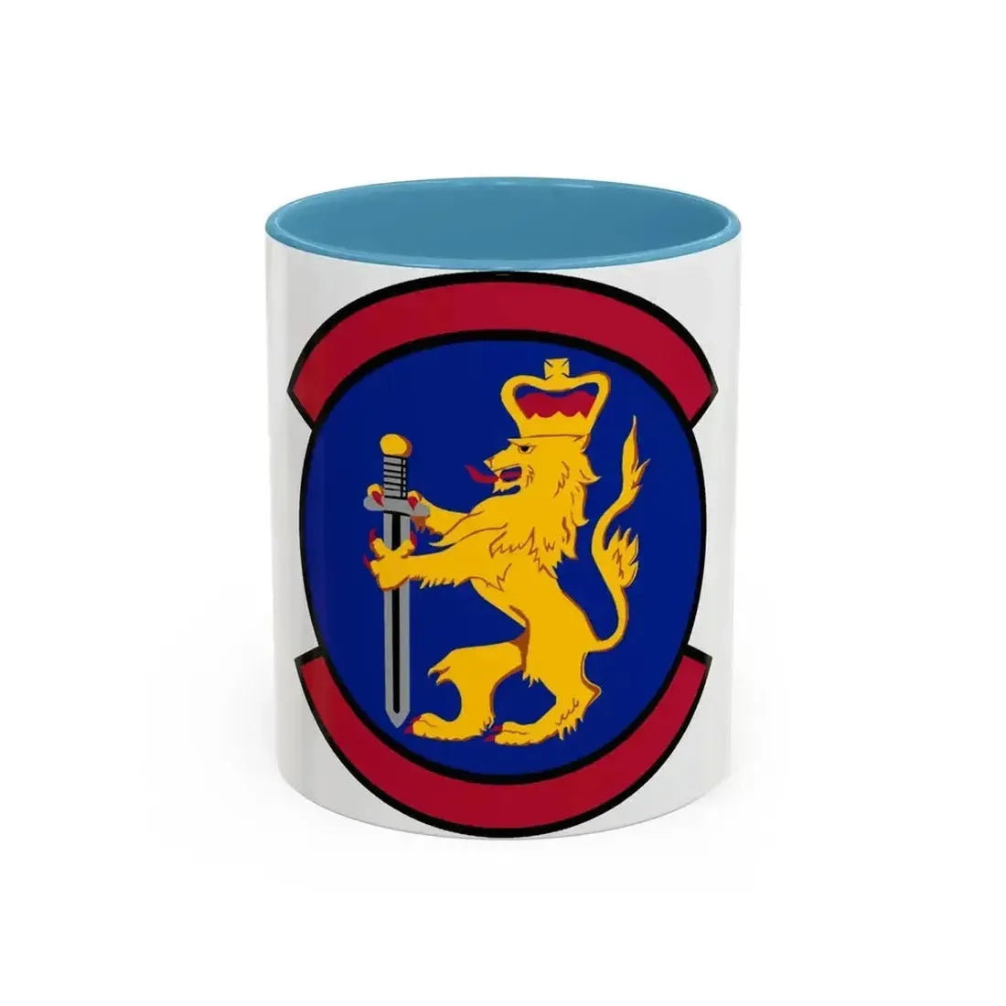 100 Security Forces Squadron USAFE (U.S. Air Force) Accent Coffee Mug 11oz Light Blue - Go Mug Yourself