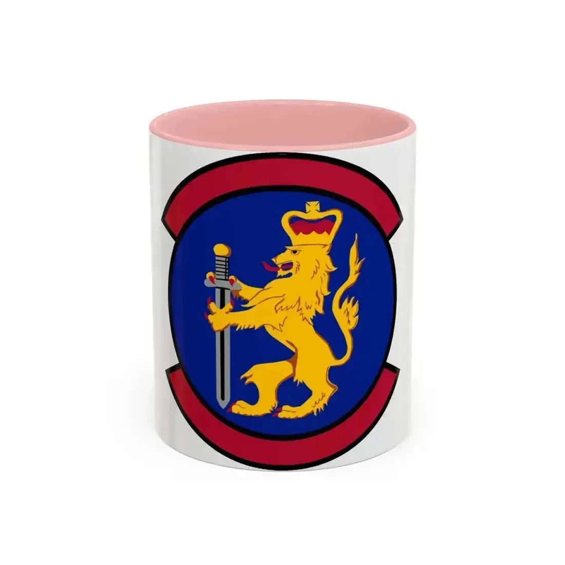 100 Security Forces Squadron USAFE (U.S. Air Force) Accent Coffee Mug 11oz Pink - Go Mug Yourself