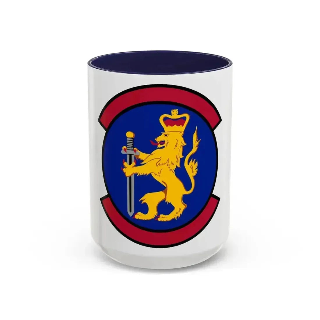 100 Security Forces Squadron USAFE (U.S. Air Force) Accent Coffee Mug 15oz Navy - Go Mug Yourself