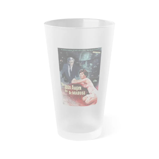 1000 EYES OF DR.MABUSE 1960 Movie Poster - Frosted Pint Glass 16oz-16oz-Frosted-Go Mug Yourself