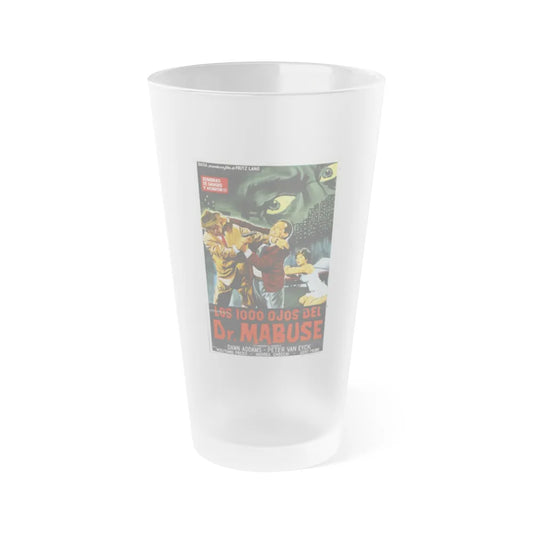 1000 EYES OF DR.MABUSE (2) 1960 Movie Poster - Frosted Pint Glass 16oz-16oz-Frosted-Go Mug Yourself