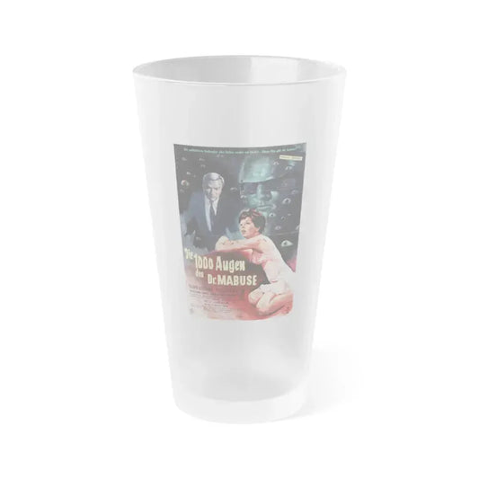 1000 EYES OF DR.MABUSE 1960 Movie Poster - Frosted Pint Glass 16oz 16oz Frosted - Go Mug Yourself