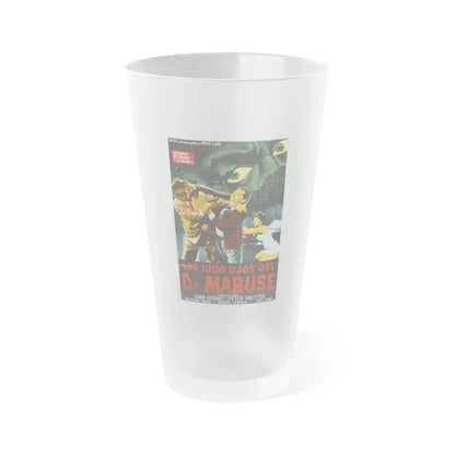 1000 EYES OF DR.MABUSE (2) 1960 Movie Poster - Frosted Pint Glass 16oz 16oz Frosted - Go Mug Yourself