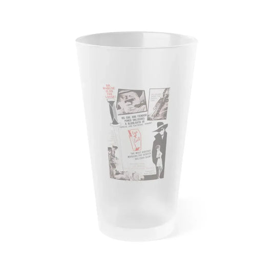 1000 EYES OF DR.MABUSE (4) 1960 Movie Poster - Frosted Pint Glass 16oz 16oz Frosted - Go Mug Yourself