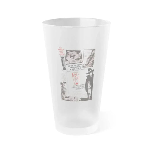 1000 EYES OF DR.MABUSE (4) 1960 Movie Poster - Frosted Pint Glass 16oz 16oz Frosted - Go Mug Yourself