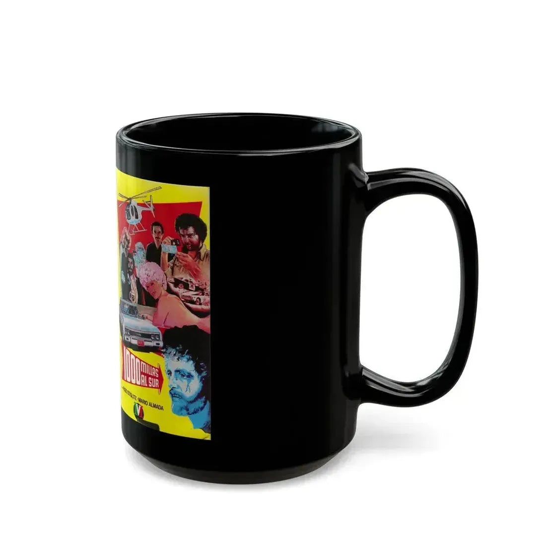 1000 MILLAS AL SUR (VHS COVER) - Black Coffee Mug - Go Mug Yourself