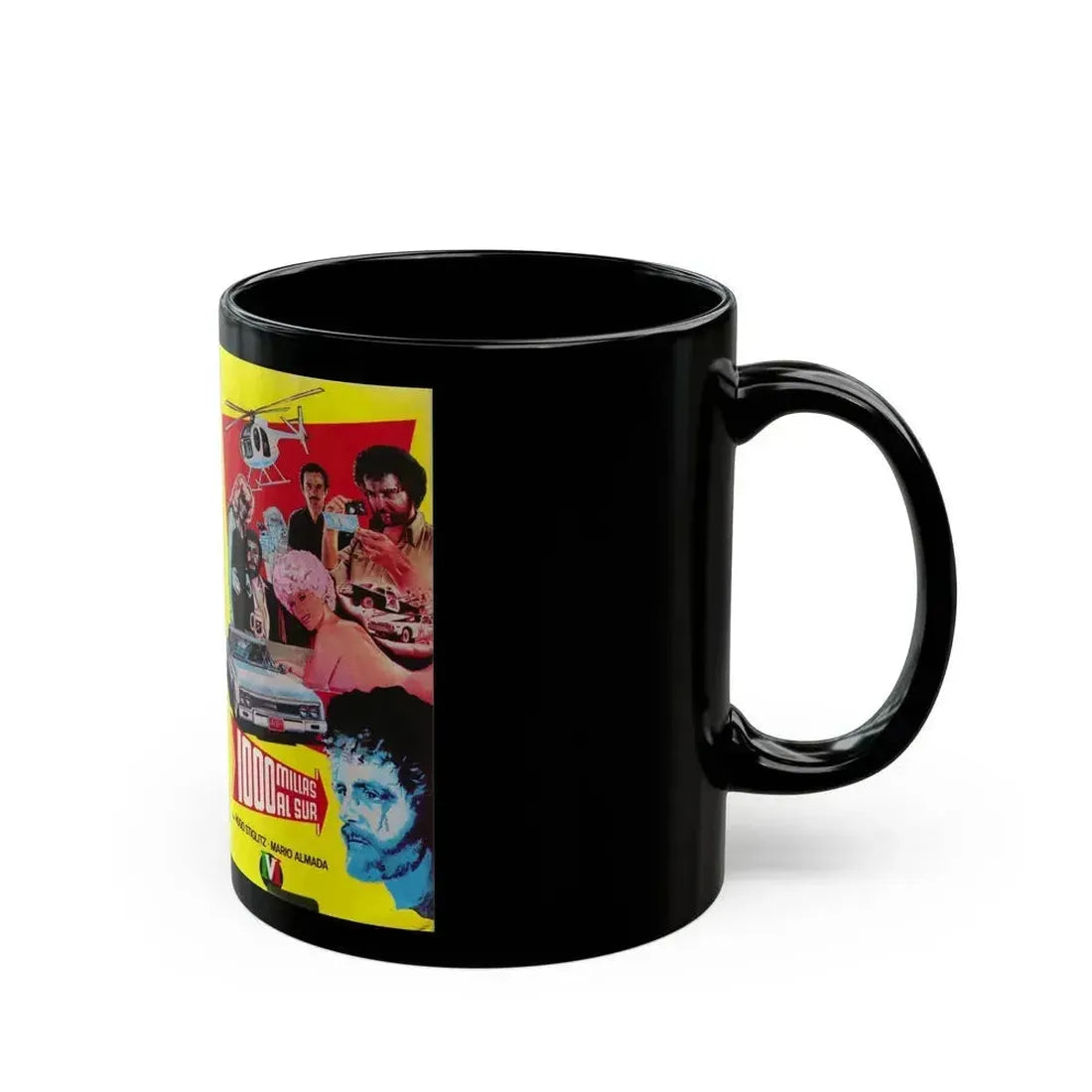 1000 MILLAS AL SUR (VHS COVER) - Black Coffee Mug - Go Mug Yourself