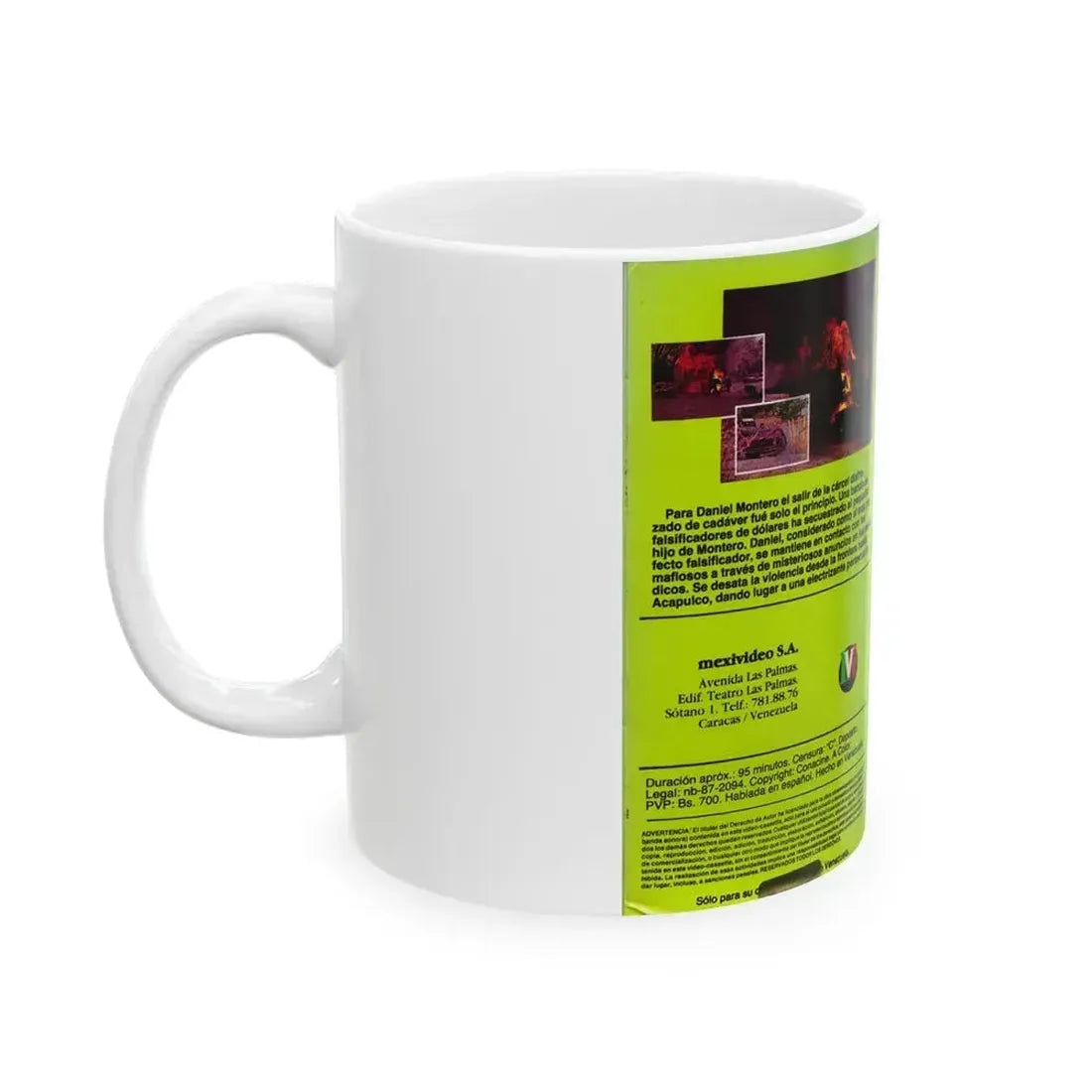 1000 MILLAS AL SUR (VHS COVER) - White Coffee Mug - Go Mug Yourself