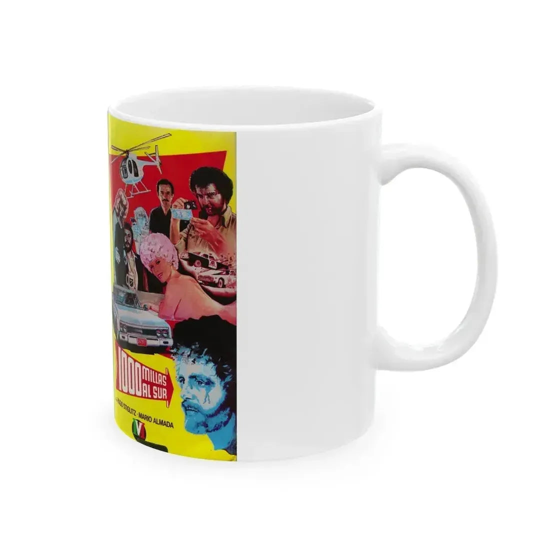 1000 MILLAS AL SUR (VHS COVER) - White Coffee Mug - Go Mug Yourself