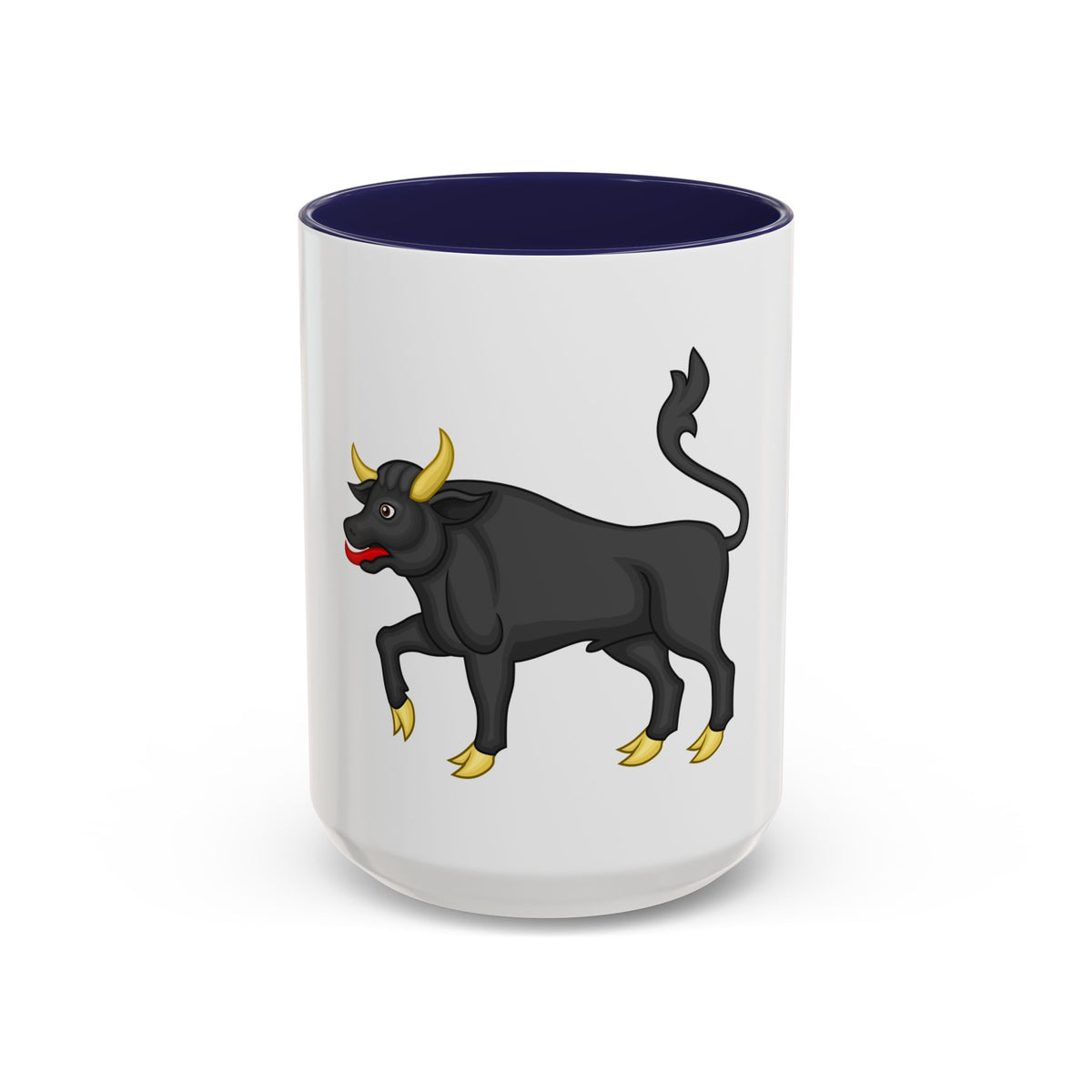 Black Bull of Clarence Badge of Edward IV - Accent Coffee Mug