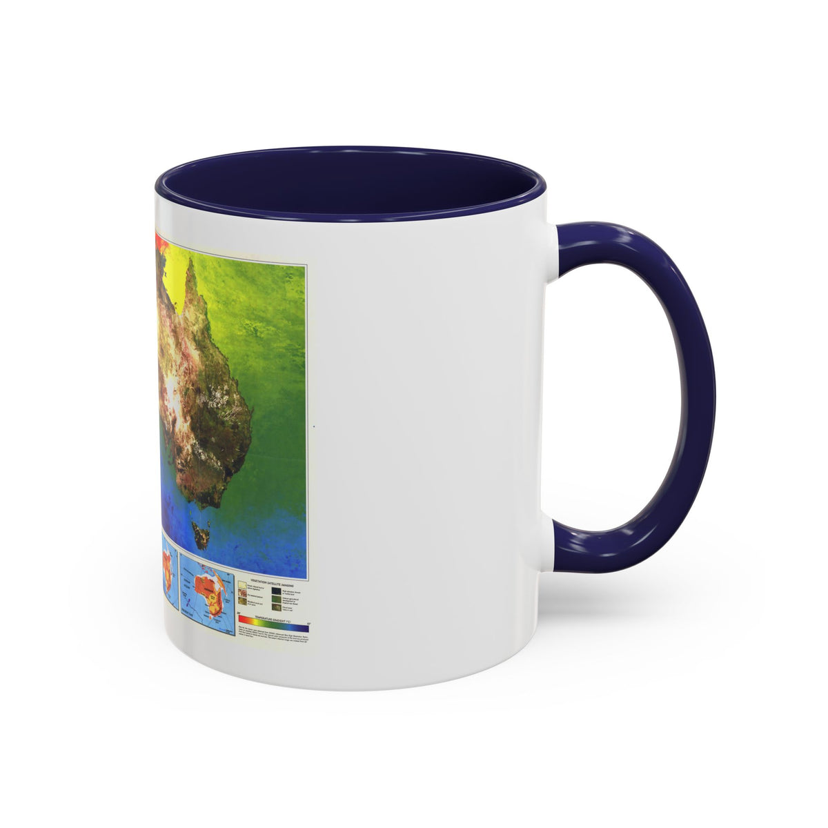 Australia's Continental Odyssey (1988) (Map) Accent Coffee Mug