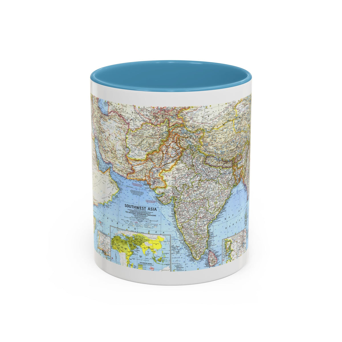 Asia - Southwest (1963) (Map) Accent Coffee Mug