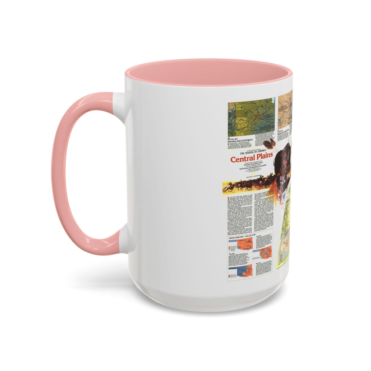 USA - Central Plains 2 (1985) (Map) Accent Coffee Mug