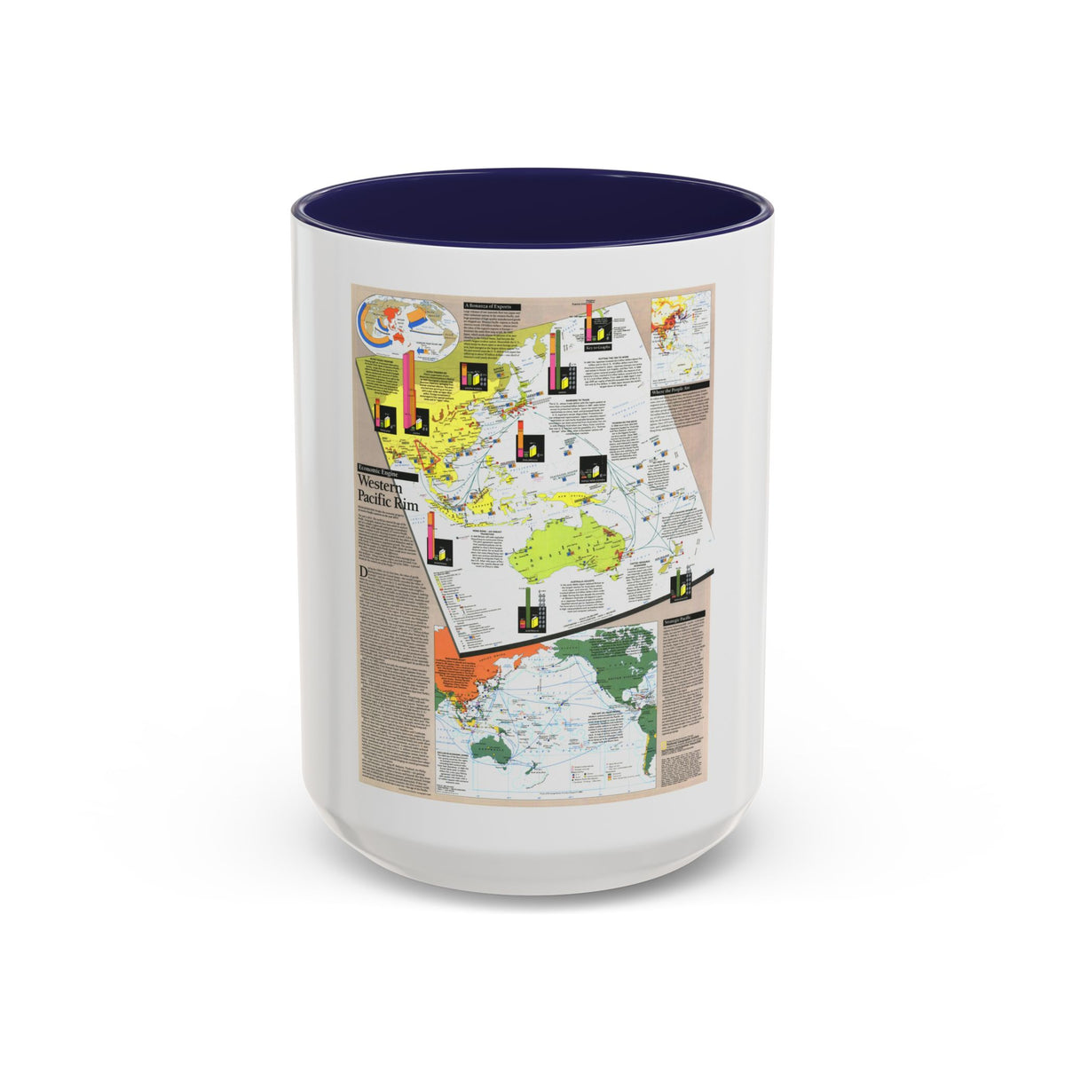 Pacific - Western Rim (1989) (Map) Accent Coffee Mug