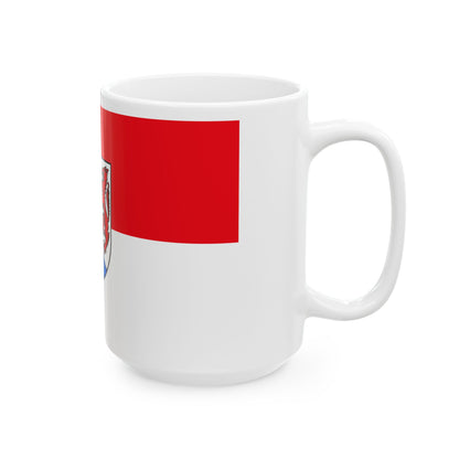 Flag of Freyung Grafenau Germany - White Coffee Mug-Go Mug Yourself