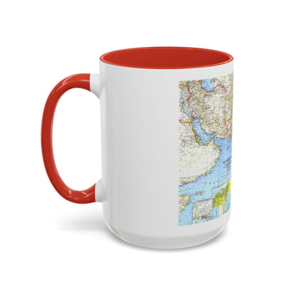 Asia - Southwest (1963) (Map) Accent Coffee Mug