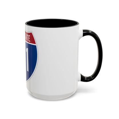Interstate H1 (U.S. Highways) Accent Coffee Mug