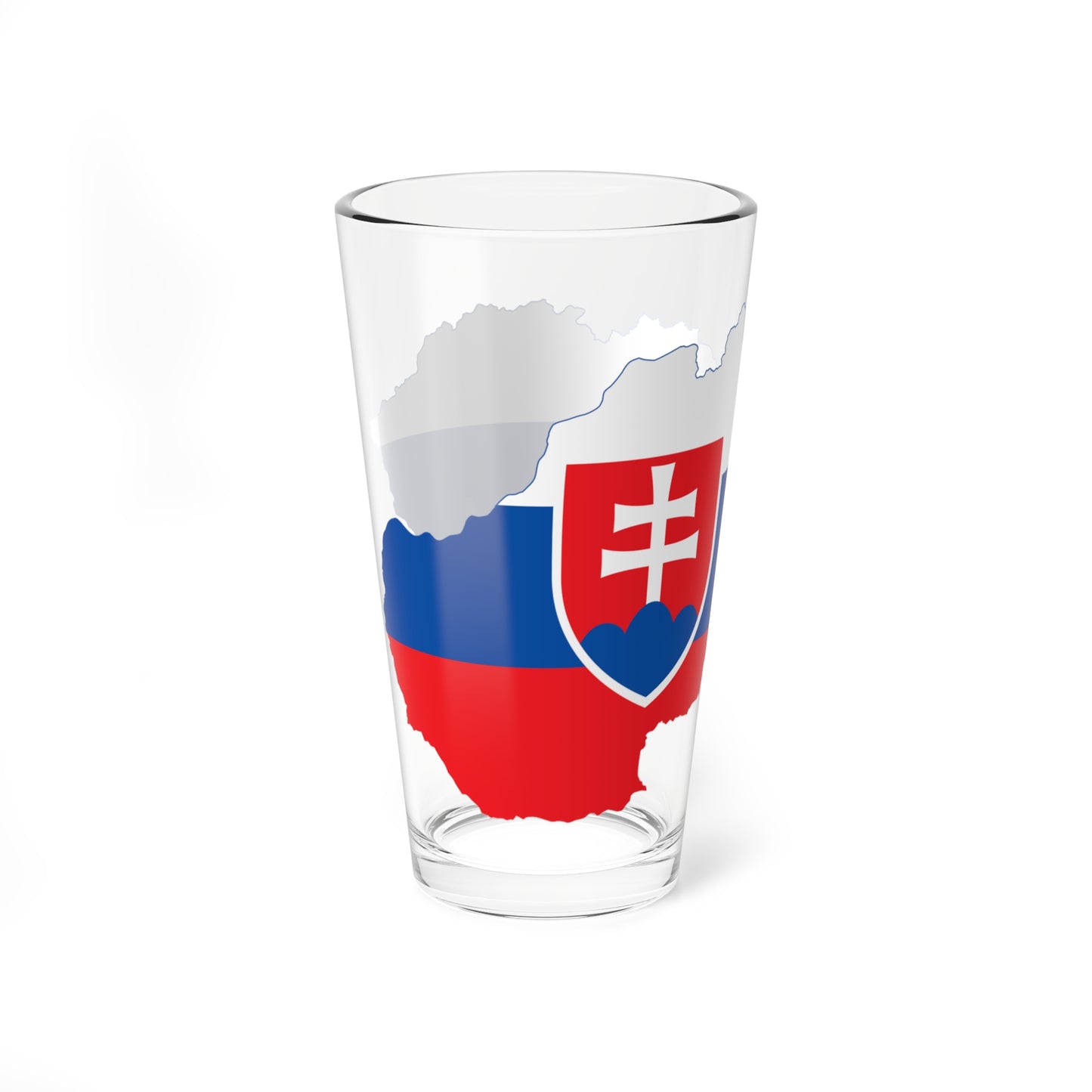 Flag Map Of Slovakia (Slovakia) Pint Glass 16oz